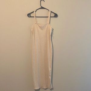 Cream midi dress